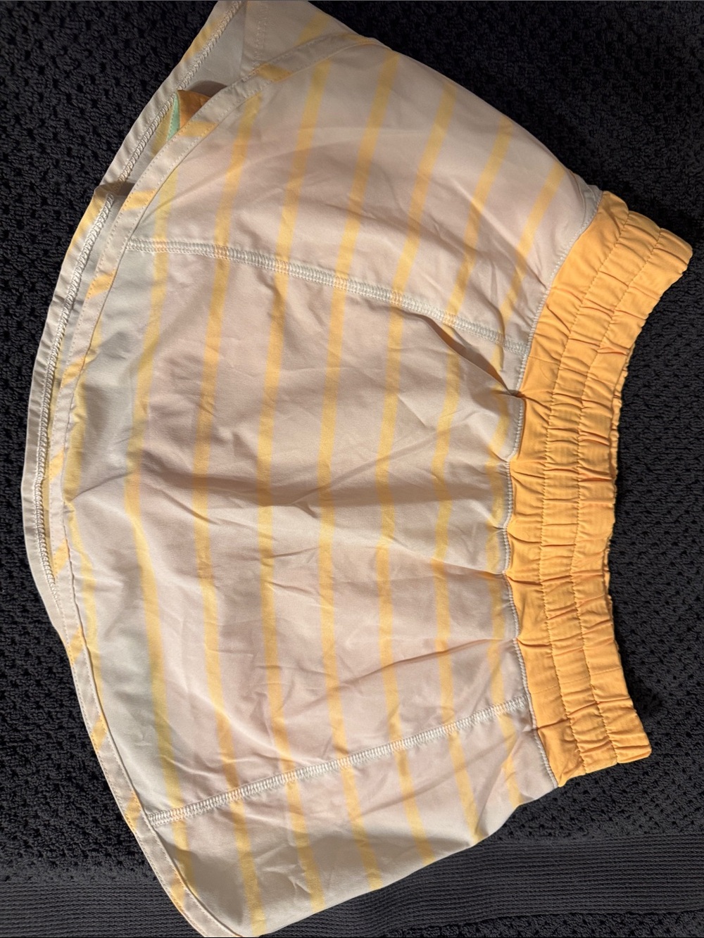 lululemon athletica Yellow Striped Mini Skirt